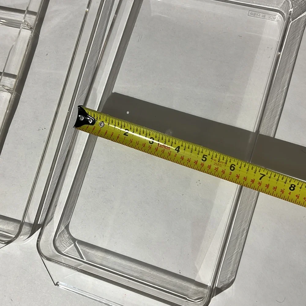 Set of two cosmetic organizers makeup jewelry clear plastic